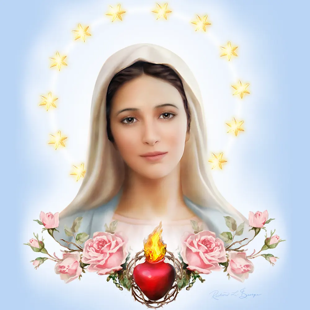 The Most Loving Mother, Immaculate Heart of Mary painting by artist Richard L George