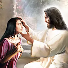 Jesus Christ and the Forgiven Mary Magdalen Religious Artwork By Artist R.L. George